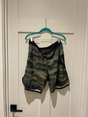 Phalanx Woodland Camo Men's BJJ MMA Grappling Fight Shorts Size 34